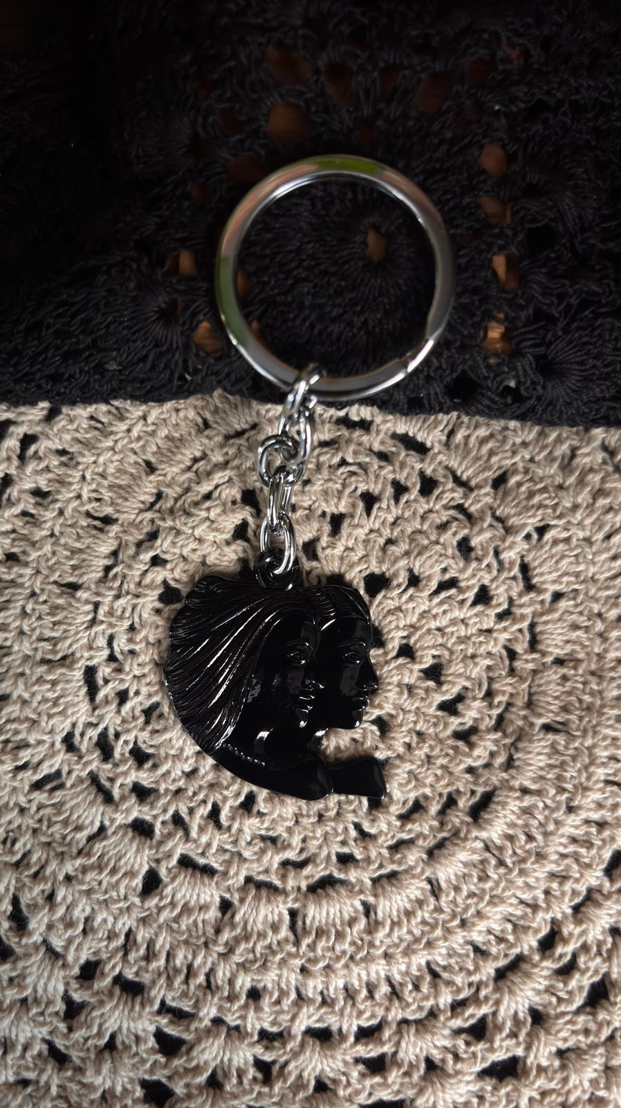 Metal couple Keychain - 3.5x1.5 inches