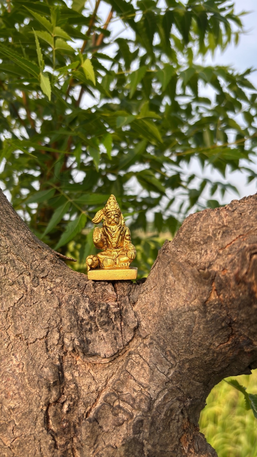 Miniature Brass Lord Hanuman Idol 2 inches