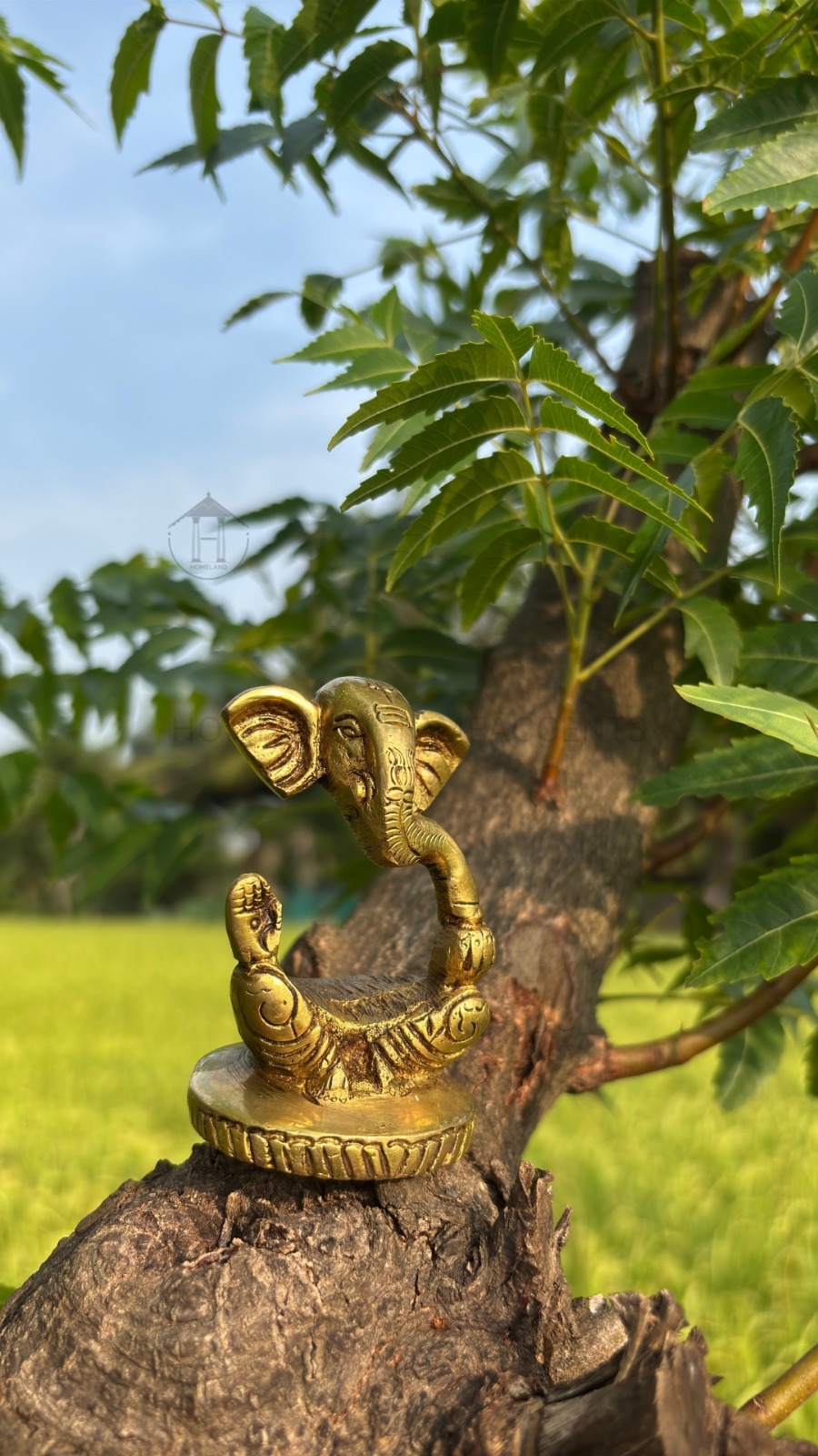 Brass Sitting Lord Ganesha Idol for Pooja, Home Decor & Gifting