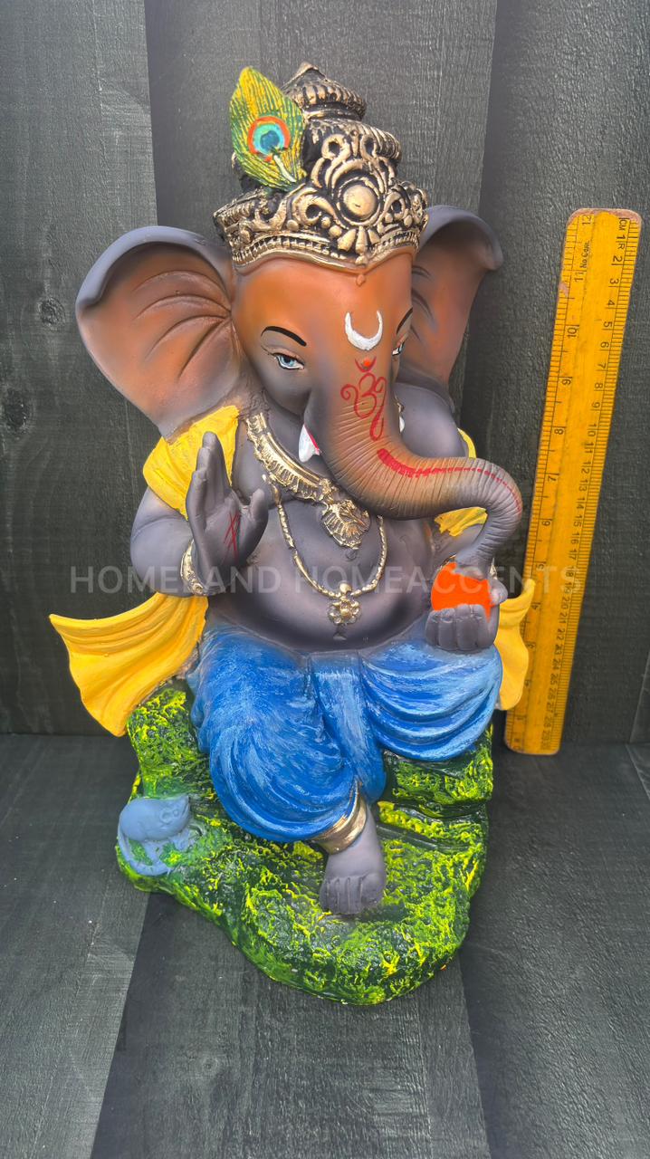 Laddu Ganesha Idol – Polyresin Decorative Showpiece