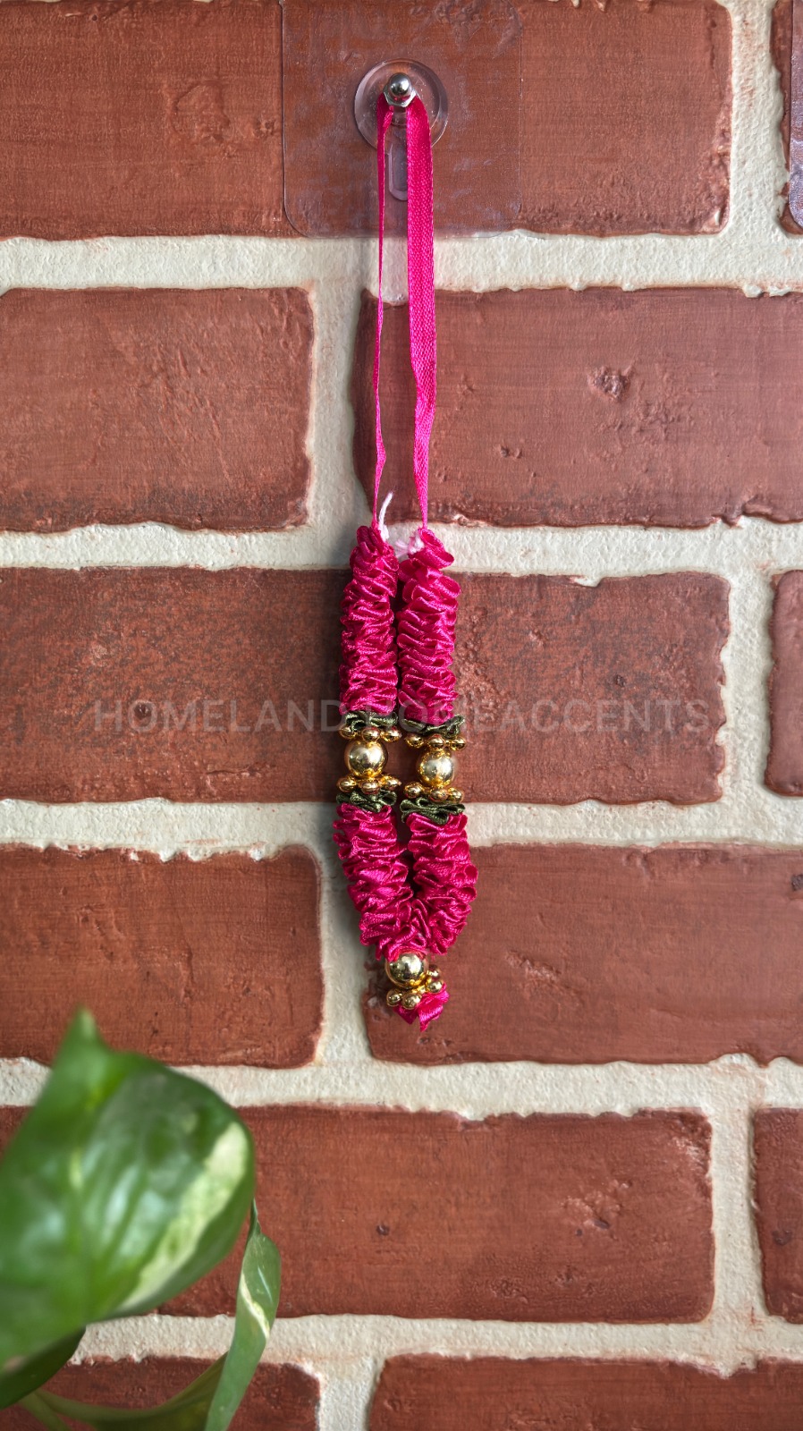 Mini Maalai/Garland with Beads Detailing - Pink