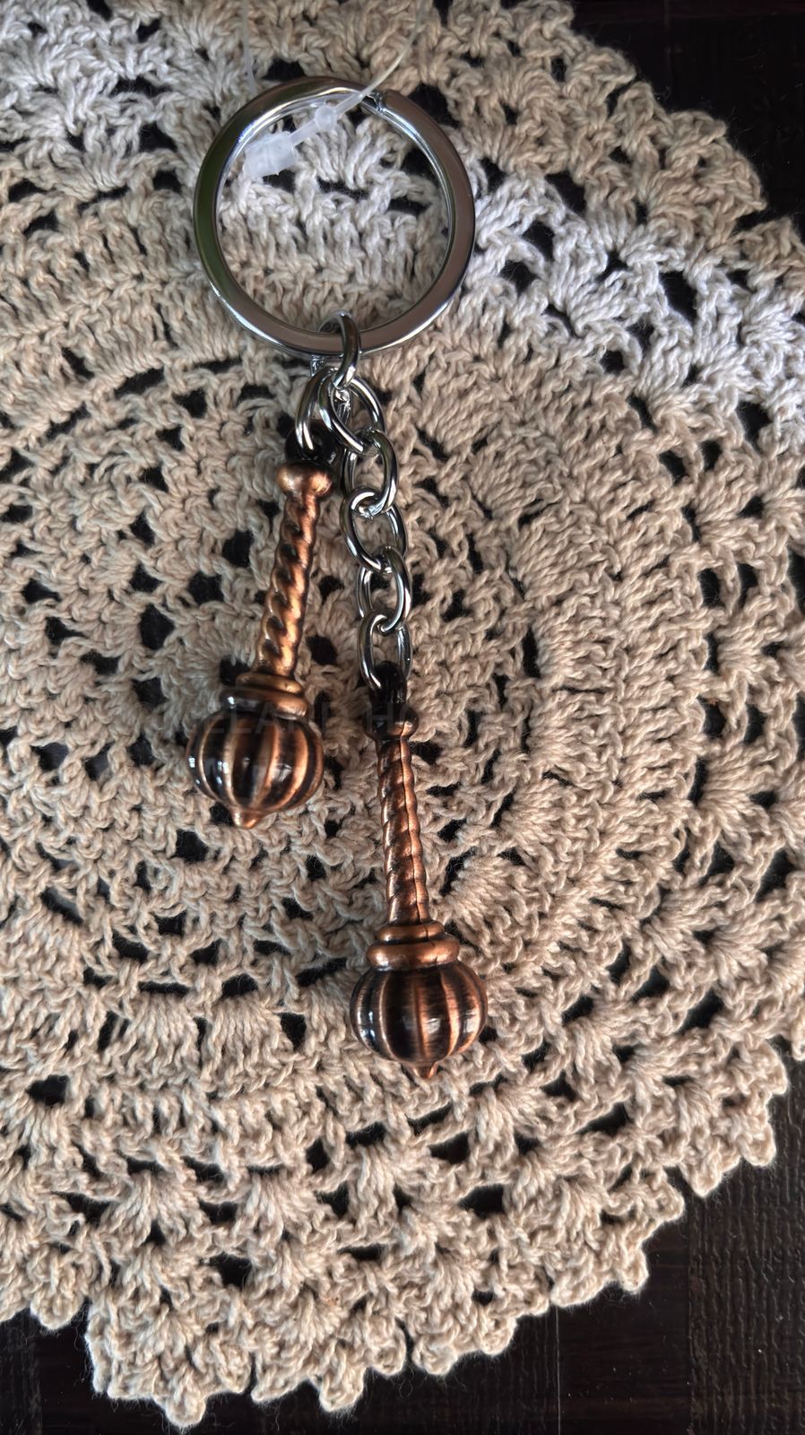 Metal Double Gathai Keychain -4.4x0.4inches