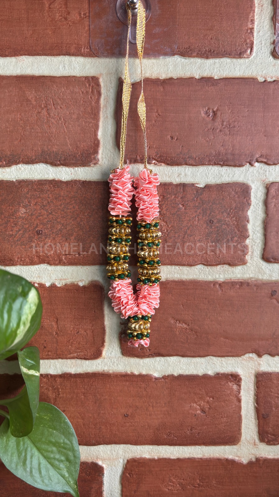Mini Maalai/Garland with Bead Detailing (Baby Pink)