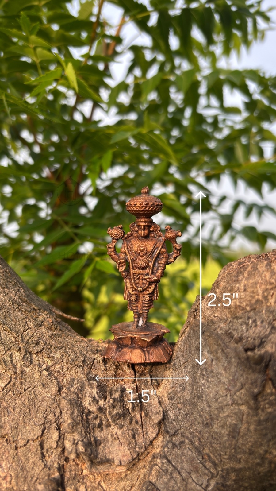 Copper Lord Venkateswara Idol 2.5 inches