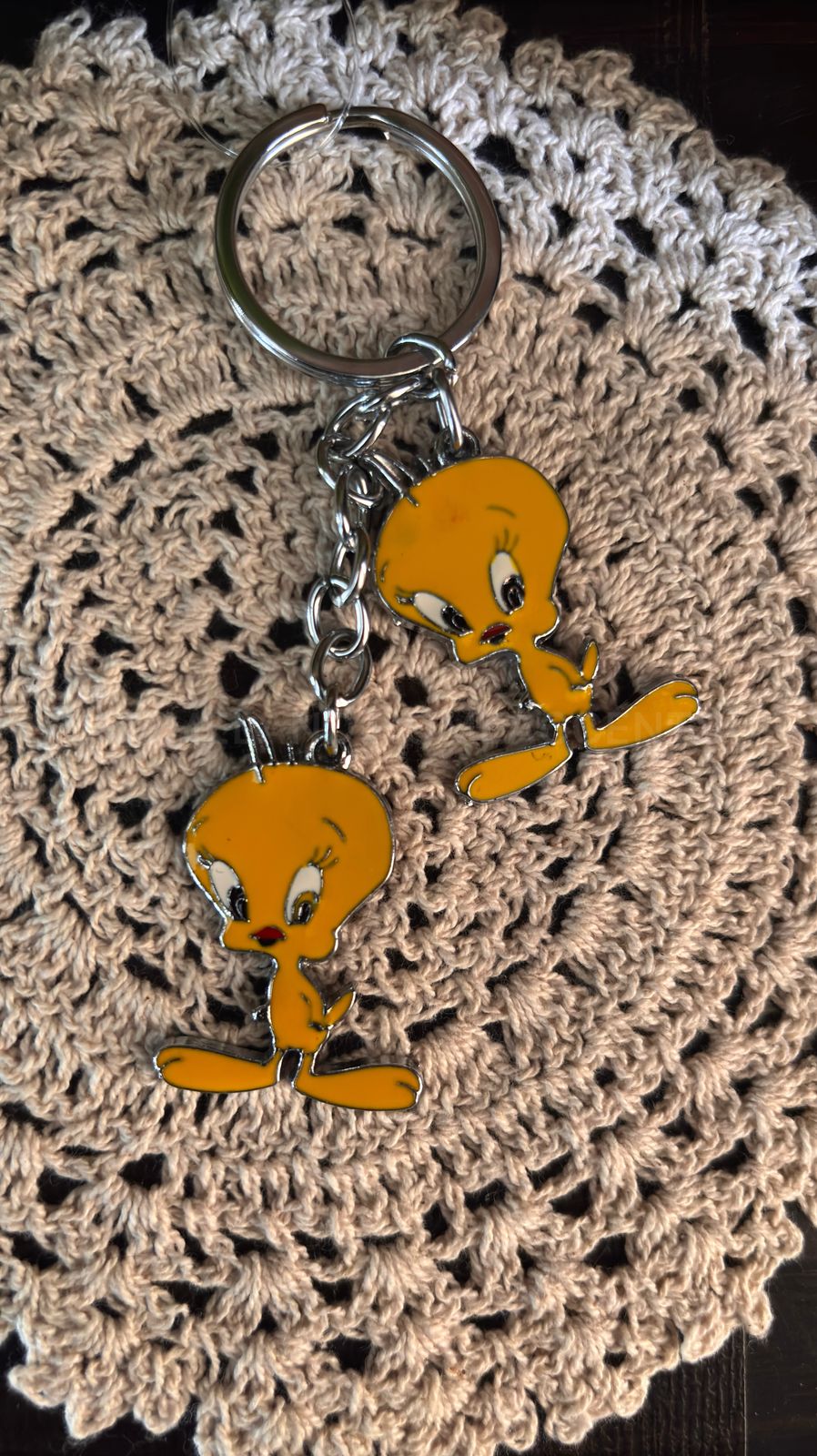 Metal Duck Keychain - 4.7x1.1 inches