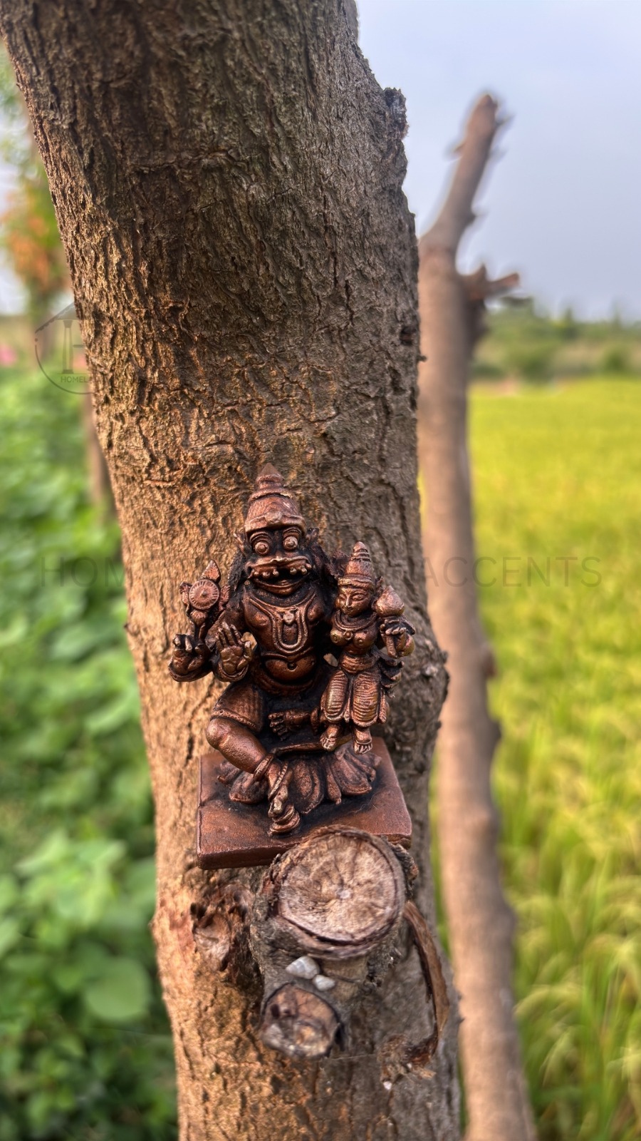 Copper Lakshmi Narasimha Idol 2.5 inches
