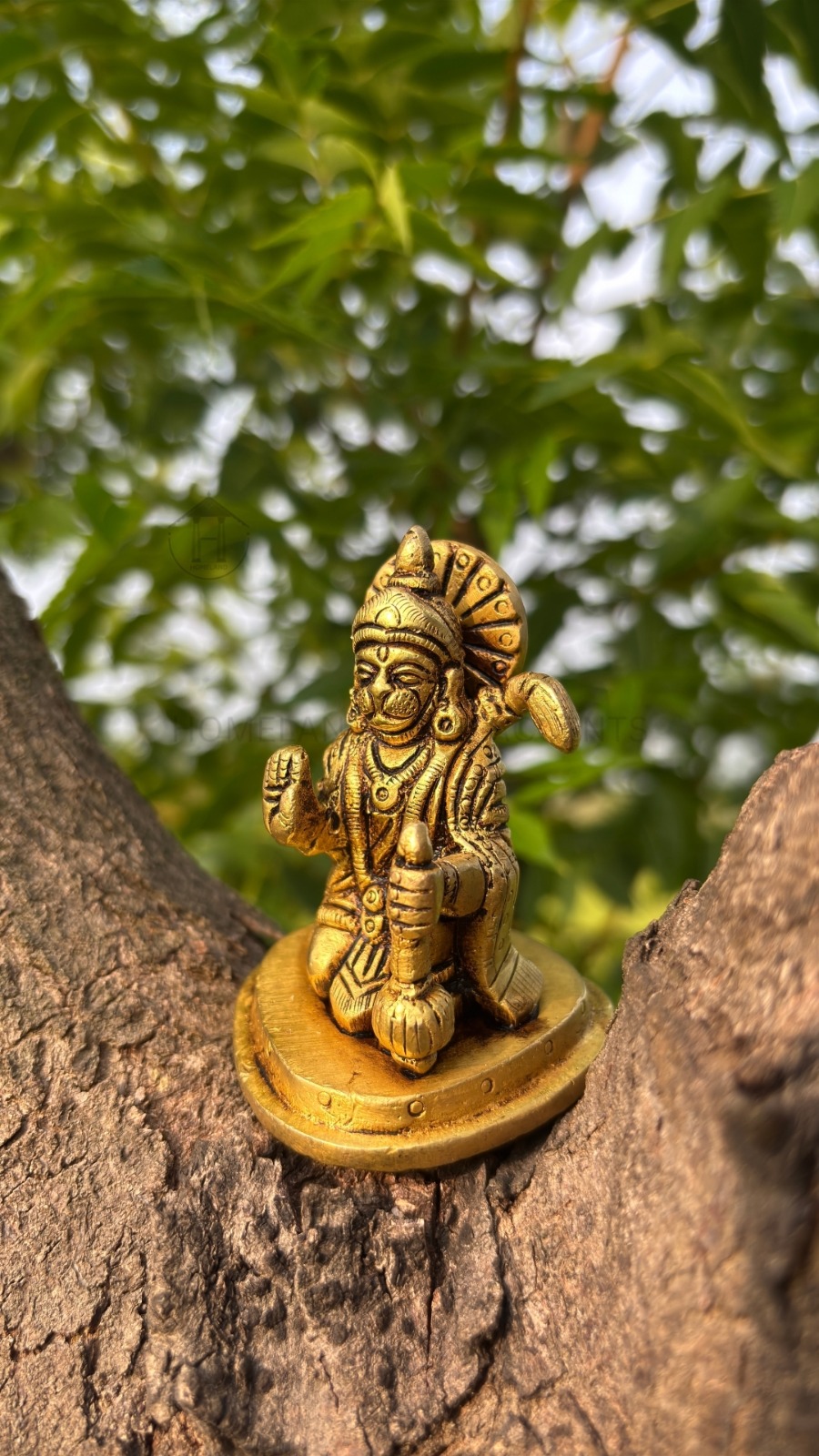 Mini Brass Lord Hanuman Idol 2.5 Inch