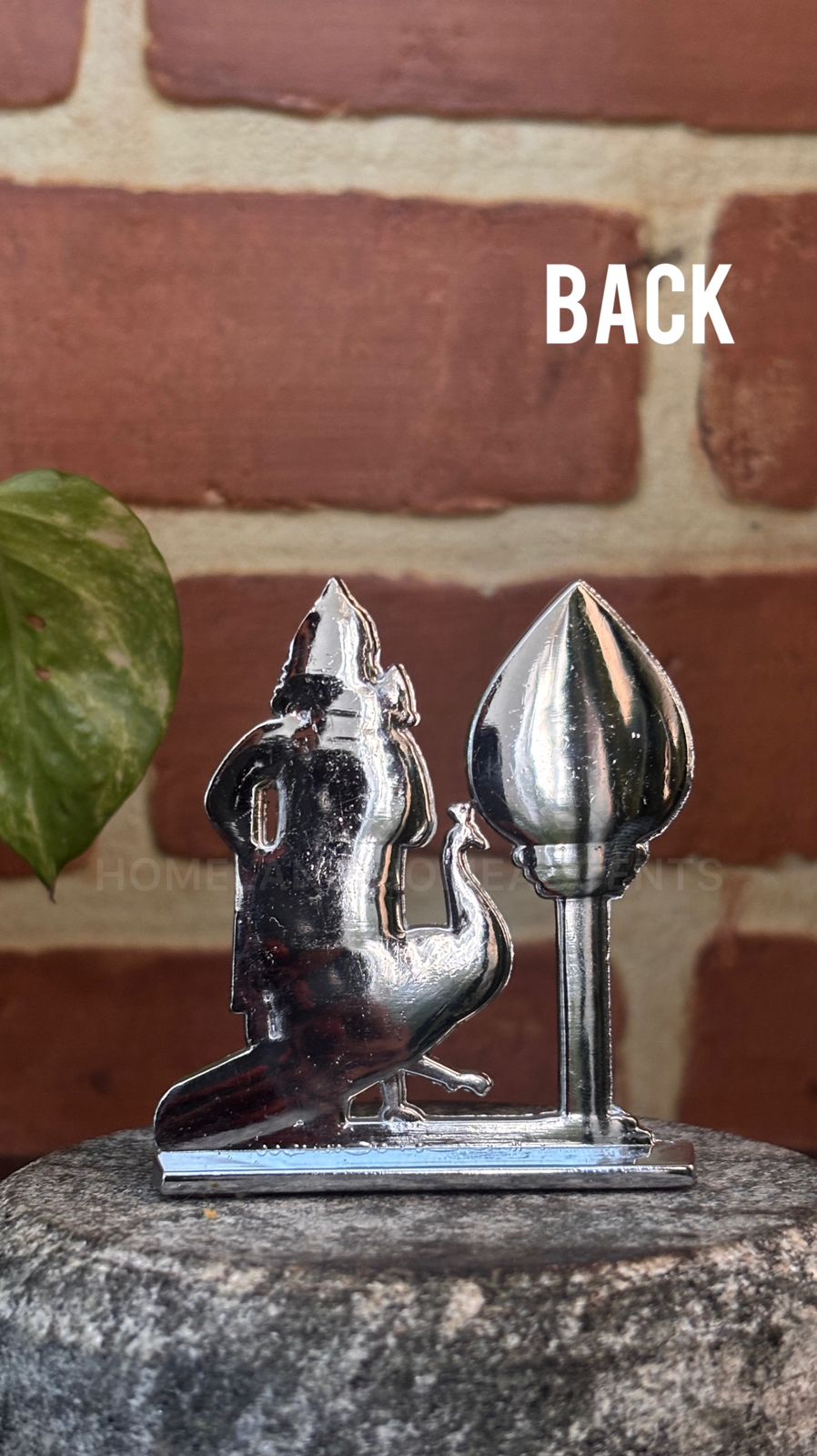OM Murugar with Mayil - Orange 2.5 Inches