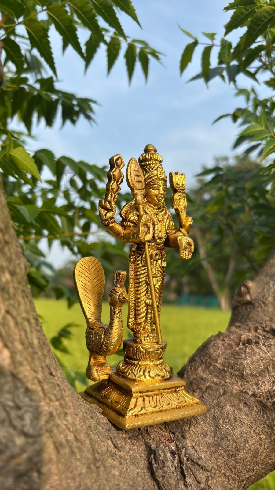 Vel Murugan Brass Idol 6 inches