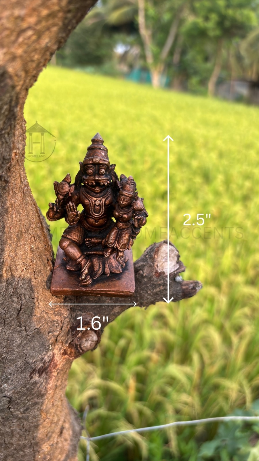 Copper Lakshmi Narasimha Idol 2.5 inches