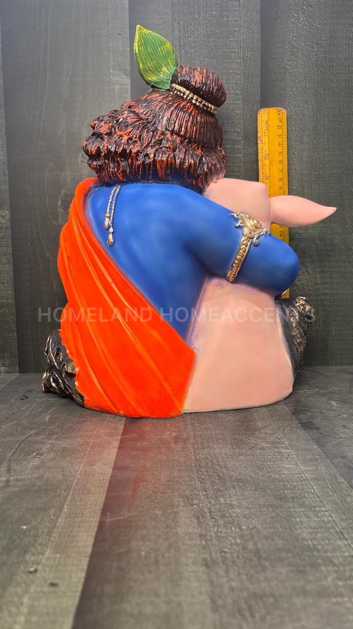 Krishna with Calf – Graceful Resin Idol | 13 Inches