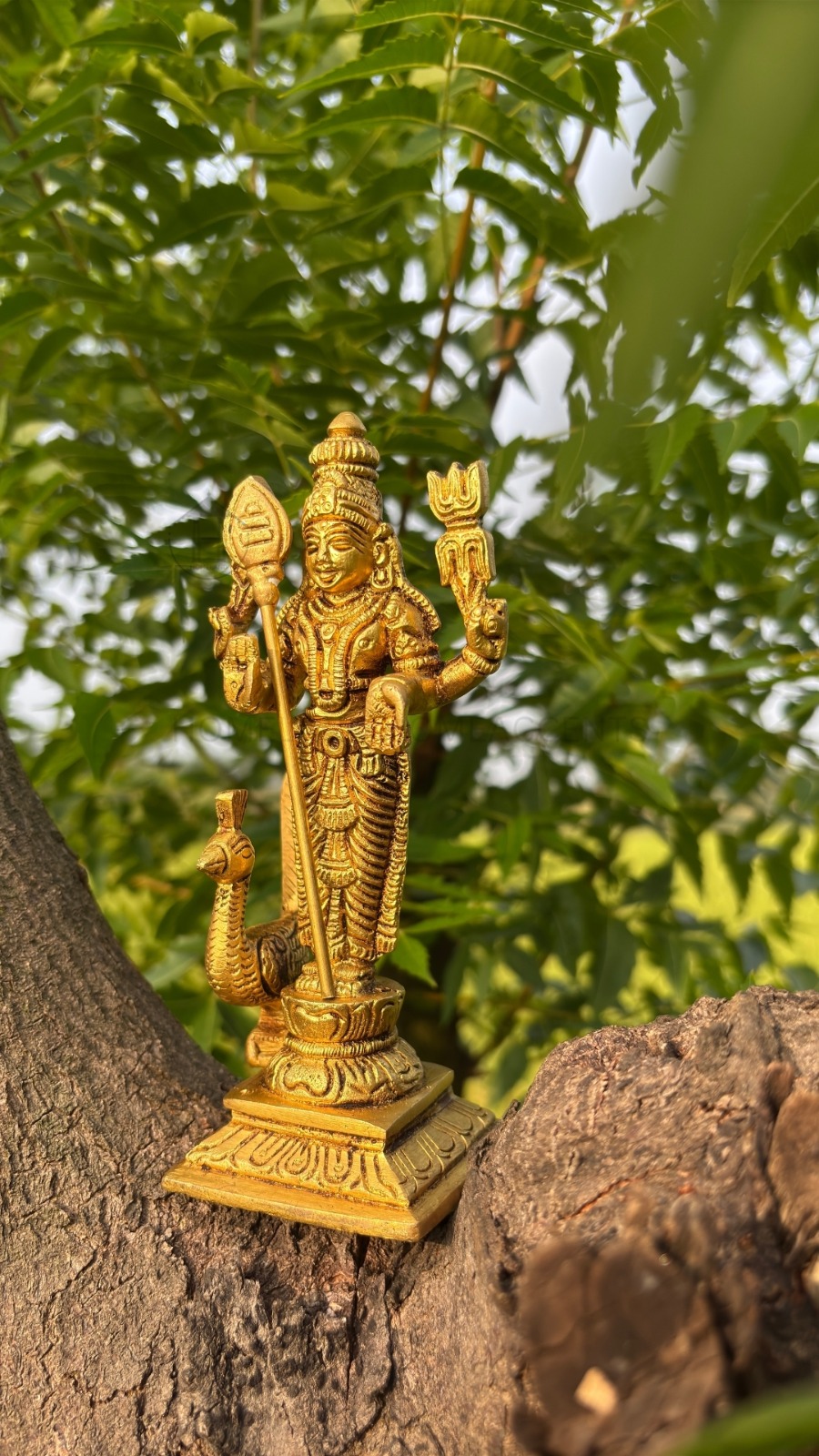 Vel Murugan Brass Idol 6 inches