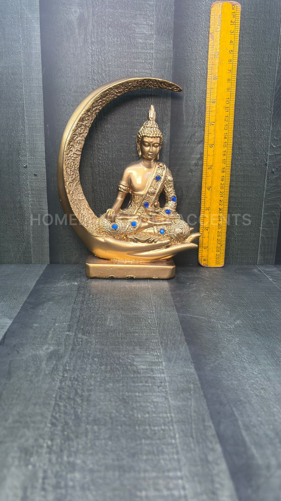Moon Buddha Idol – Polyresin Decorative Showpiece