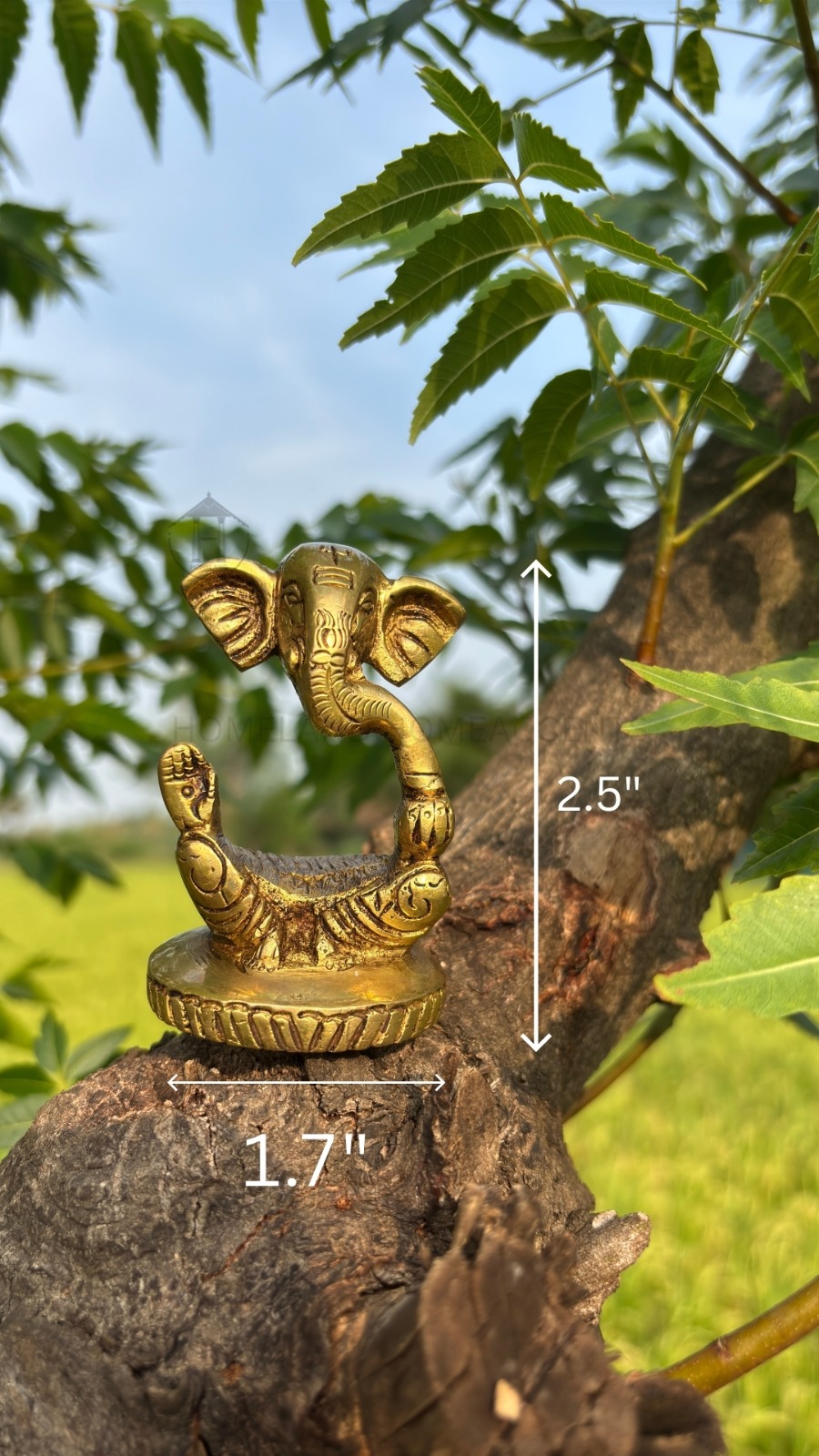 Brass Sitting Lord Ganesha Idol for Pooja, Home Decor & Gifting