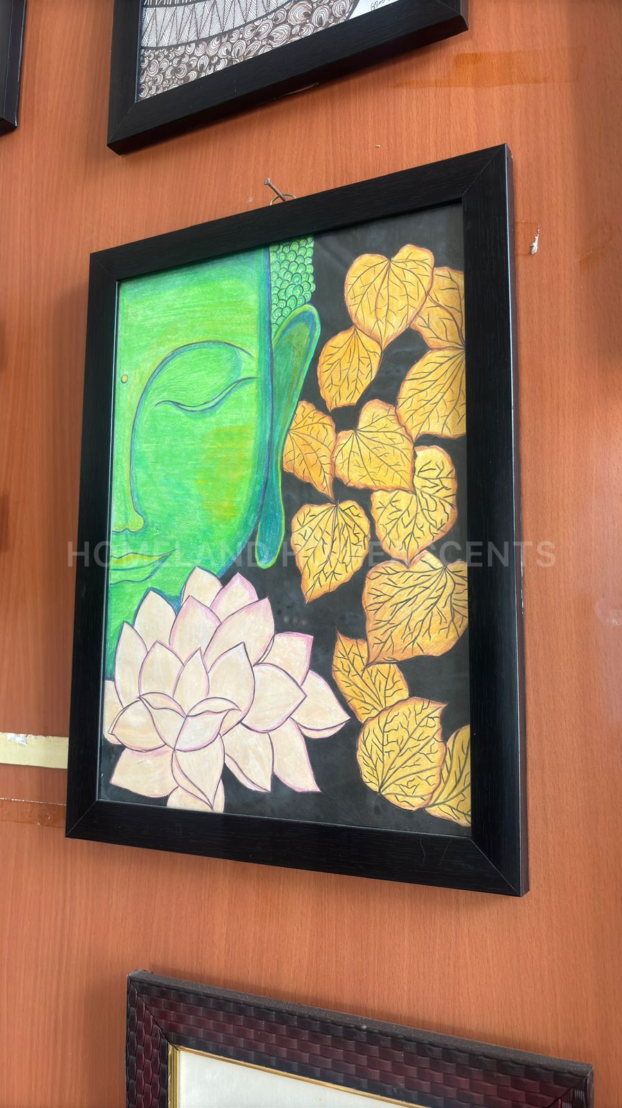 Serene Buddha Glass Frame Art