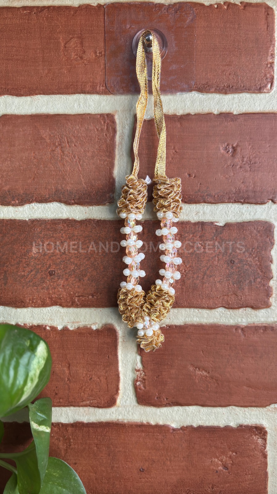 Mini Maalai/Garland with Pearl Detailing - Gold