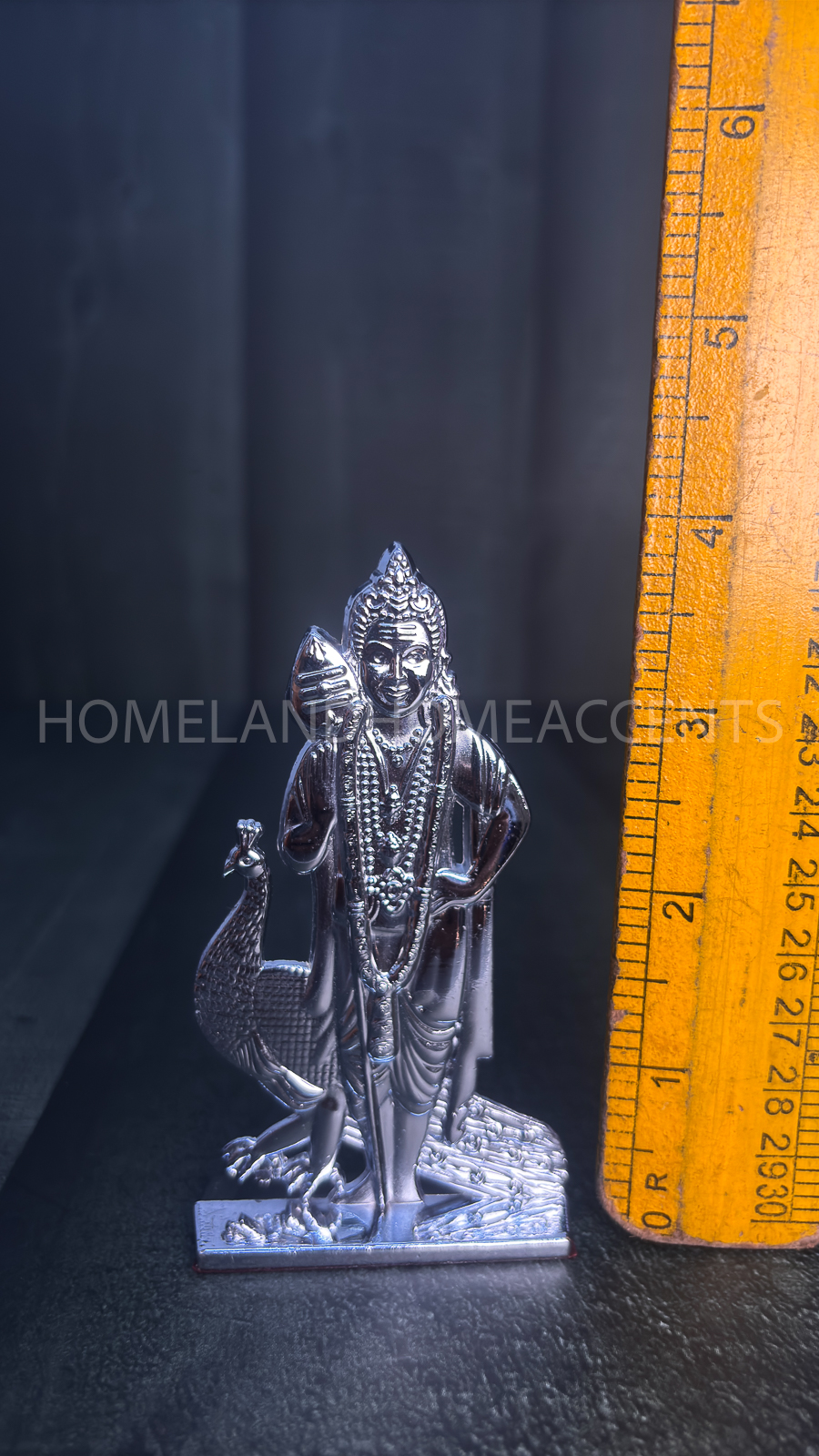 Silver Mayil Murugar (double sided)