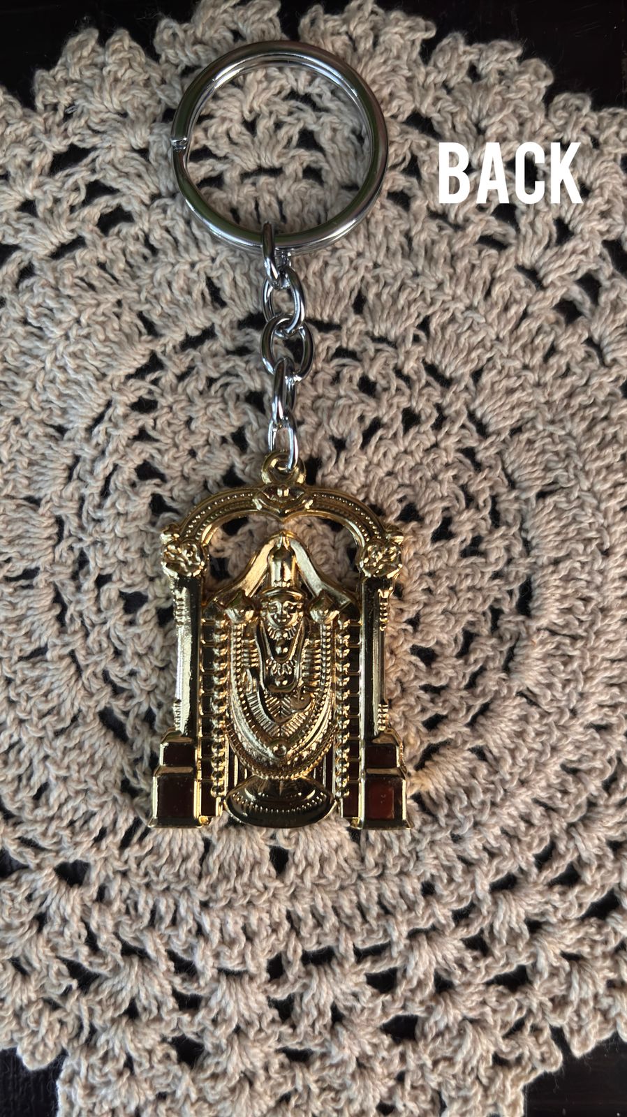 Metal Thirupati balaji Keychain-4.3x1.5 inchs