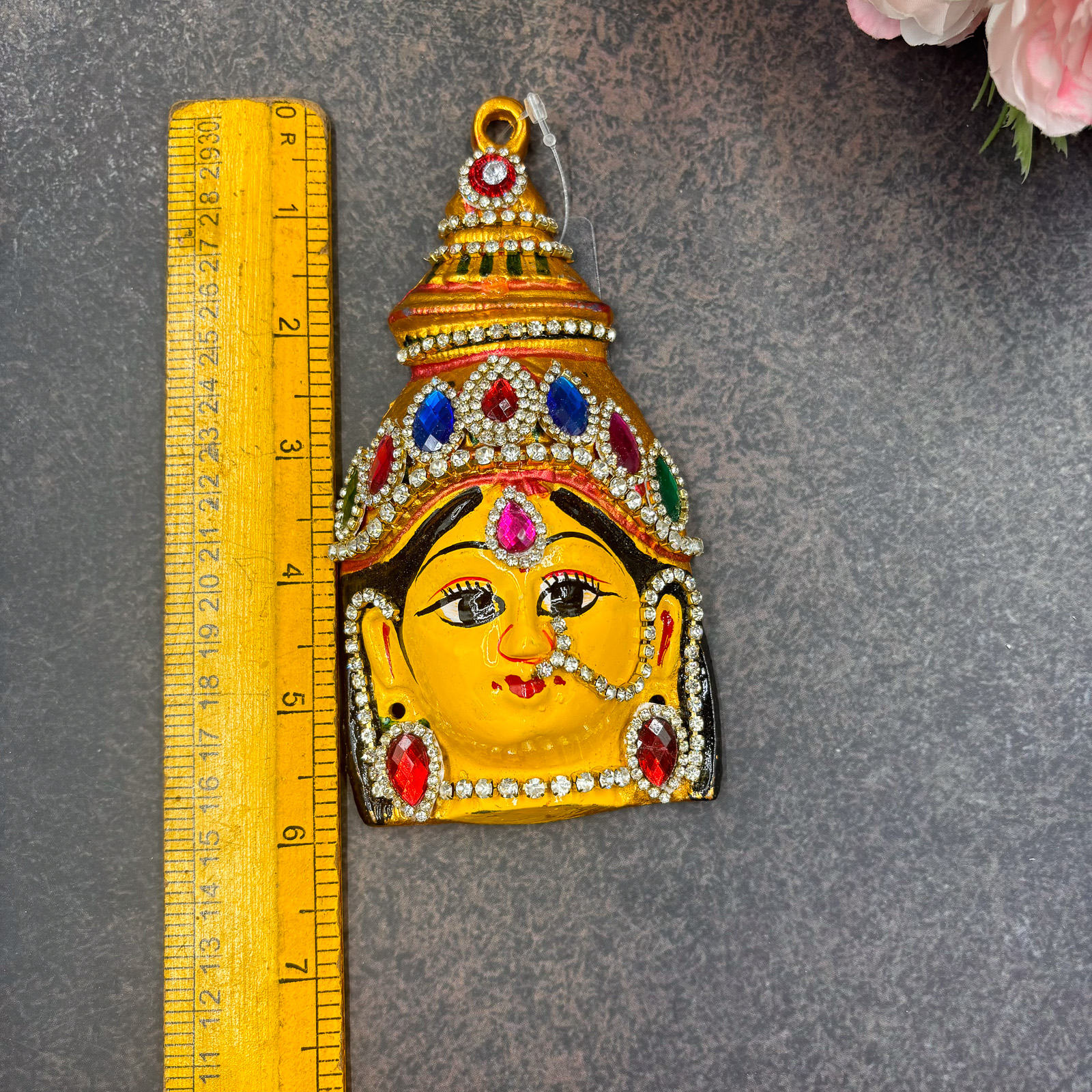 GOWRI AMMAN STONE FACE - 6 Inch