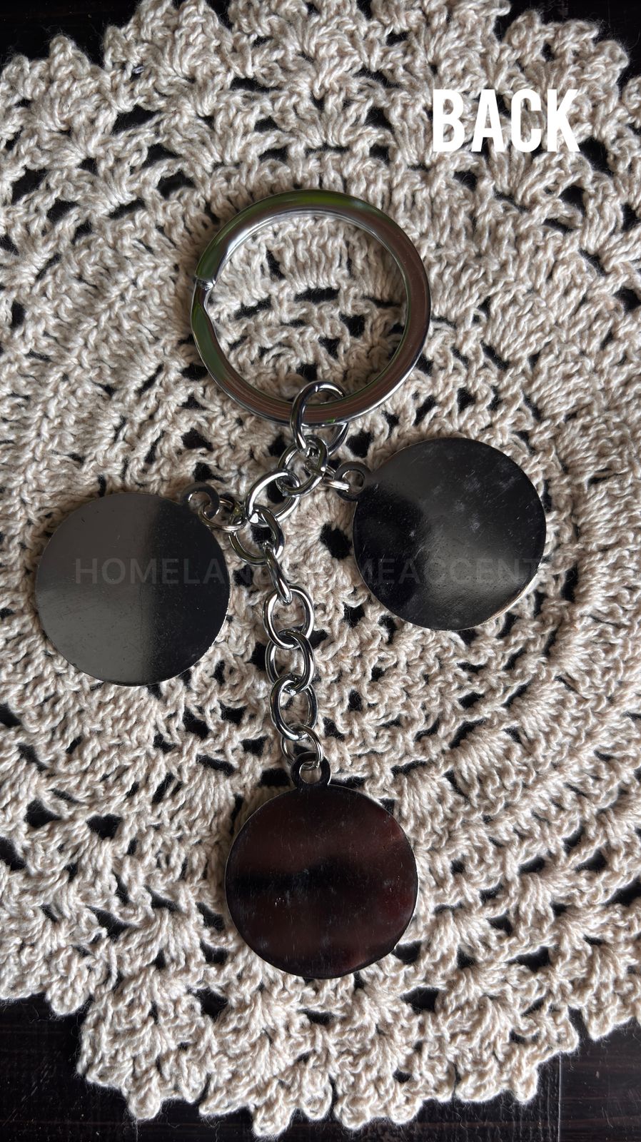 Metal Indian flag Keychain - 3.5x1.5 inches