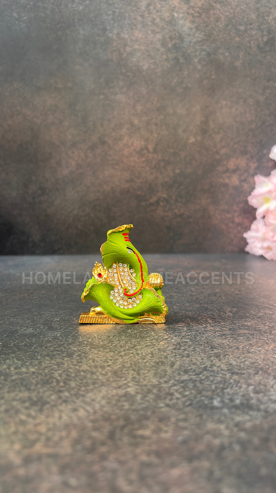 Hibiscus Ganesha Idol Green Color