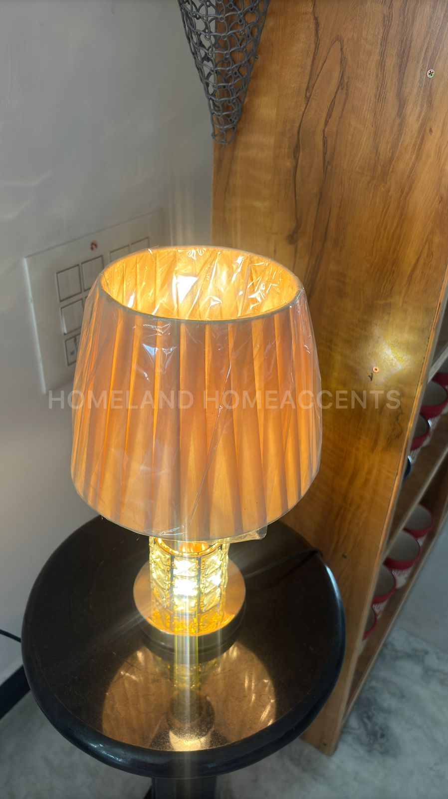 Crystal Elegance Table Lamp – Golden Glow Edition