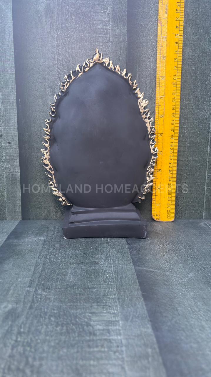 Buddha Face Idol – Black & Gold Polyresin Showpiece