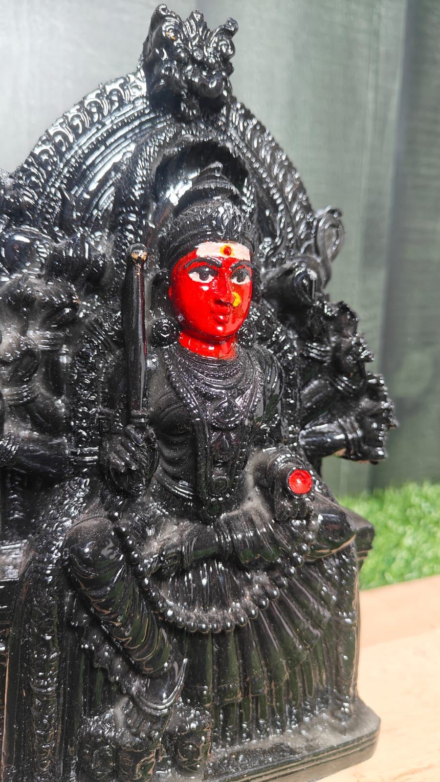 Samayapuram Mariamman Idol – Black Finish | 8.5 Inches