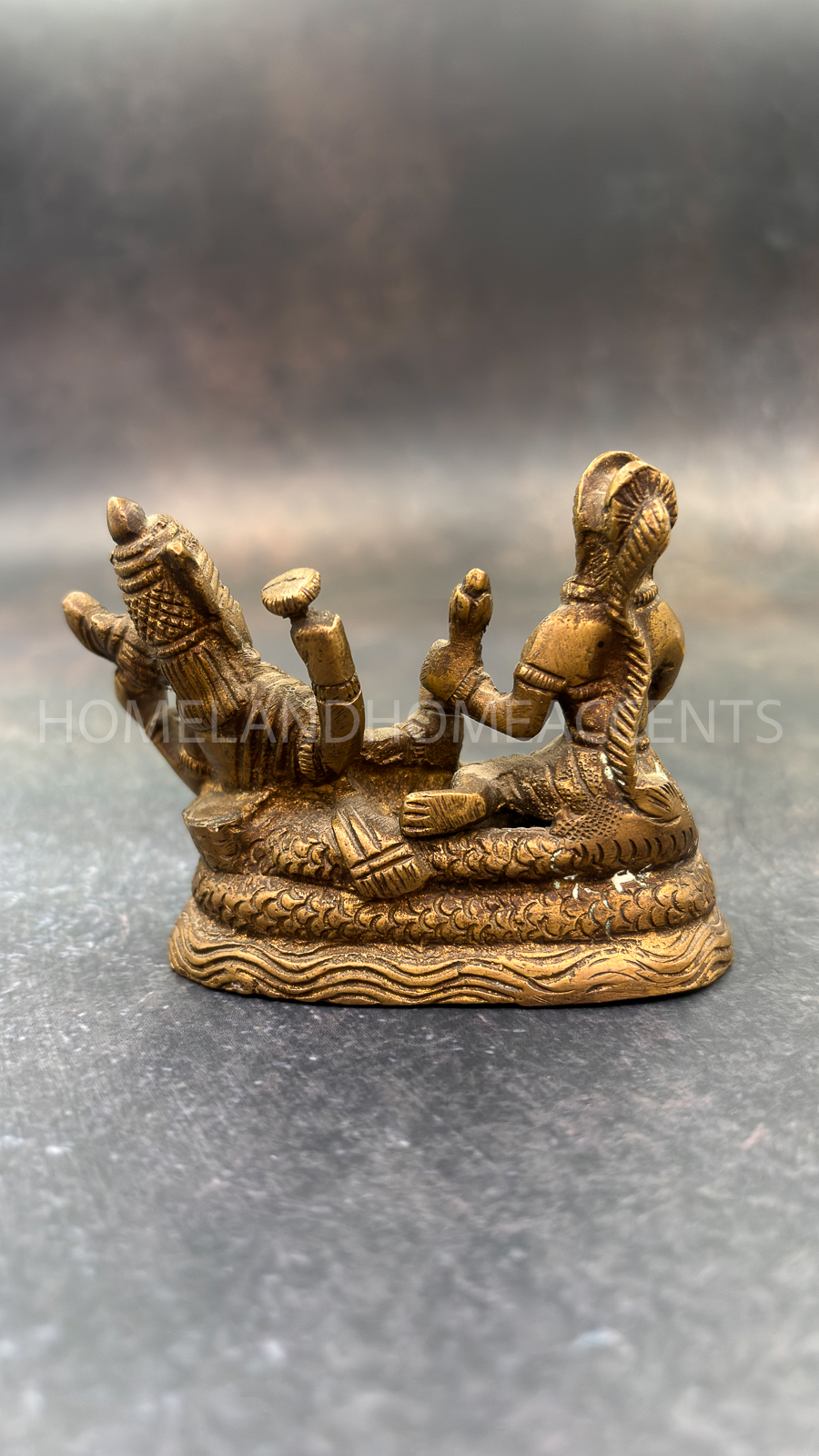 Brass Lakshmi Narayan Idol on Sheshnag