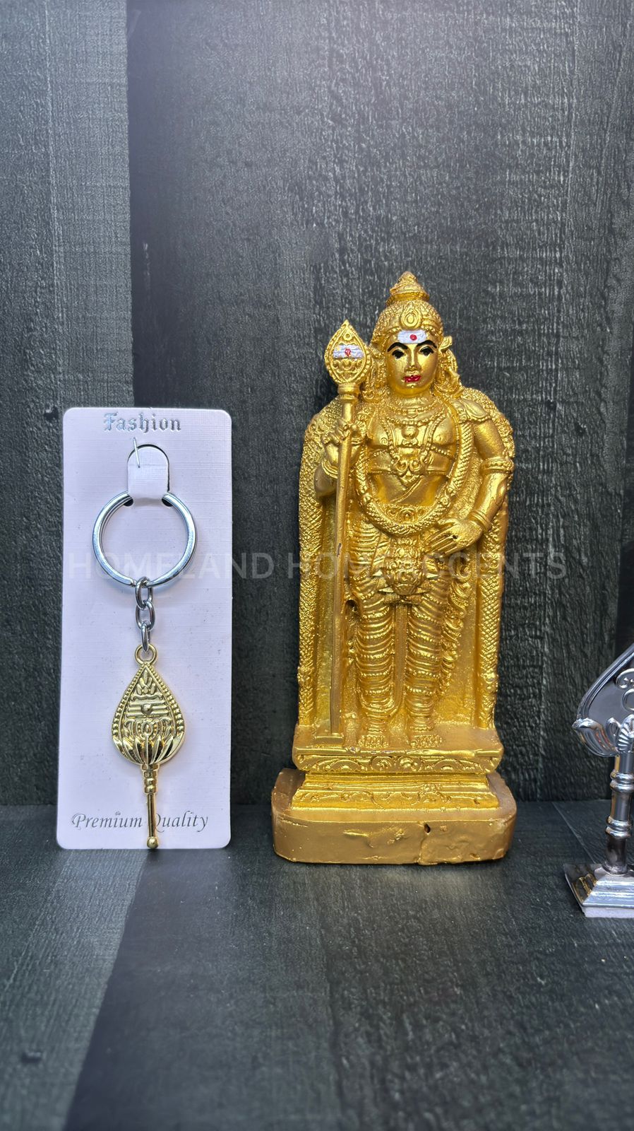 Malaysia Murugar Combo Set (பத்துமலை முருகன்) – Idol with Vel & Keychain 
