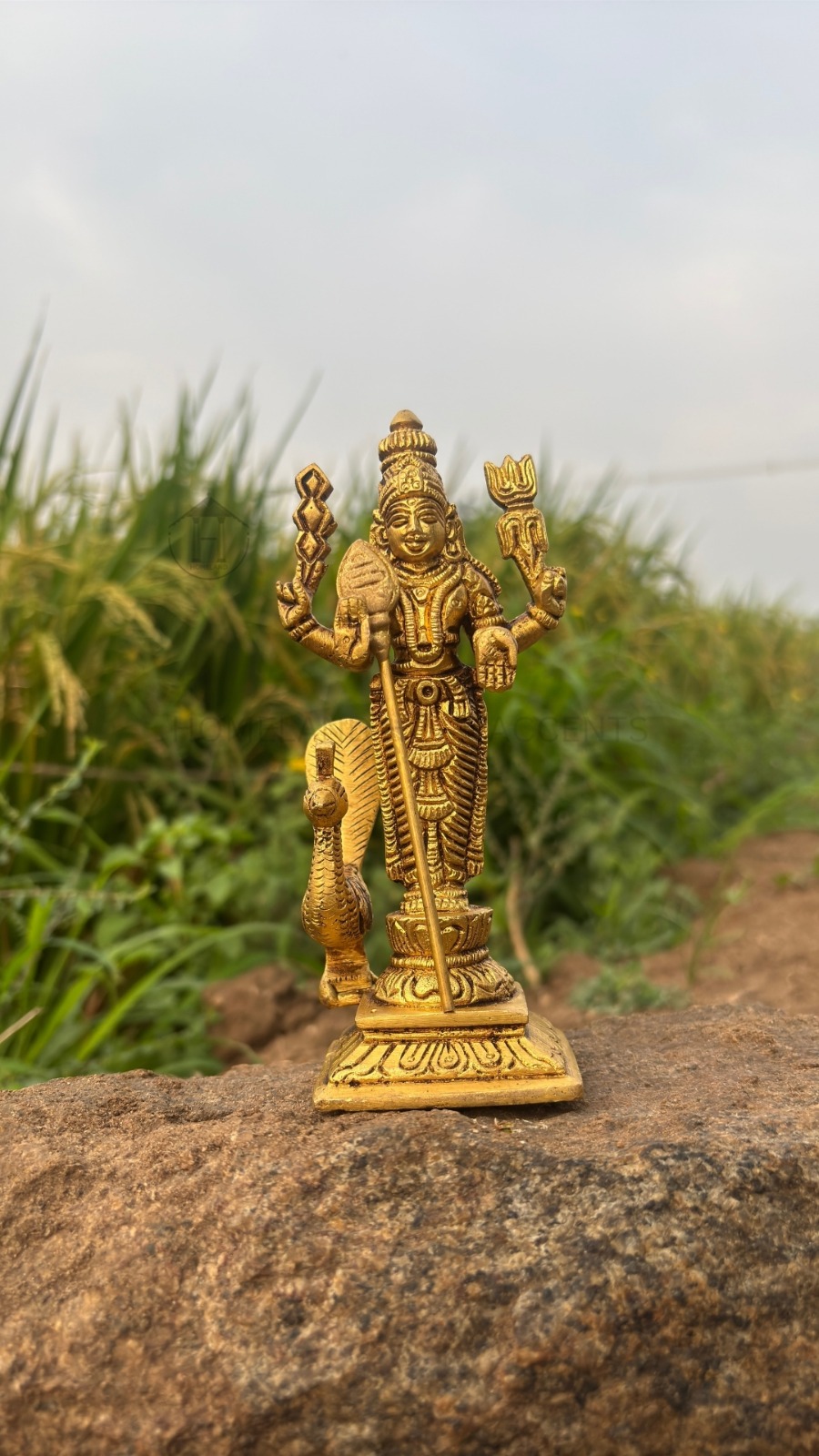 Vel Murugan Brass Idol 6 inches