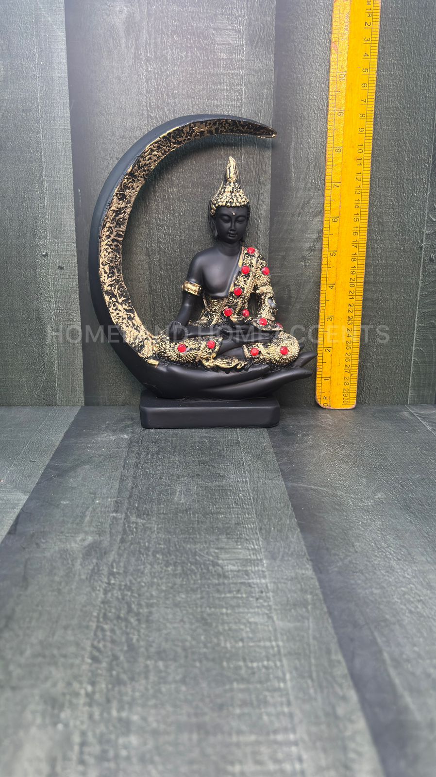 Moon Buddha Idol – Polyresin Decorative Showpiece