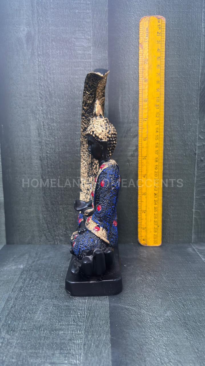 Moon Buddha Idol – Polyresin Decorative Showpiece