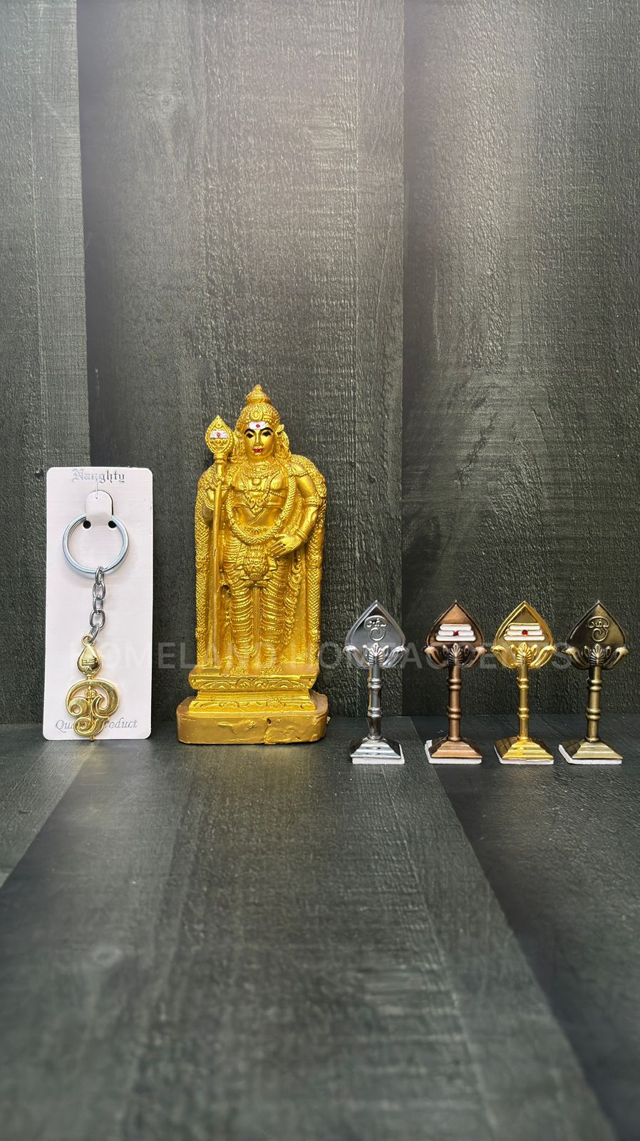 Malaysia Murugar Combo Set (பத்துமலை முருகன்) – Idol with Vel & Keychain 