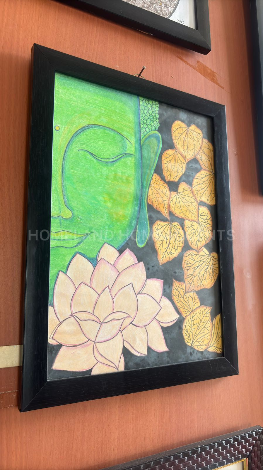 Serene Buddha Glass Frame Art