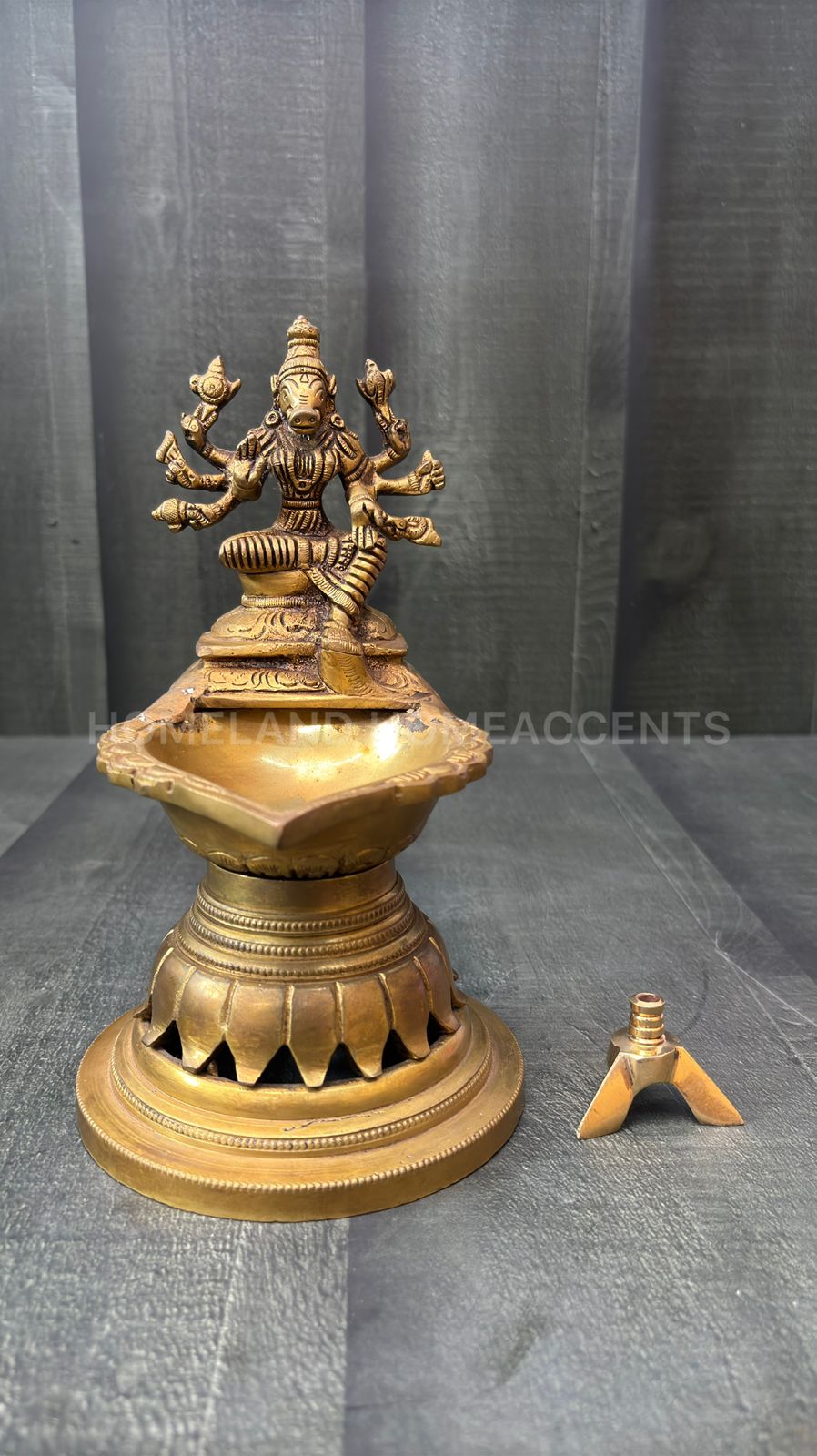 Brass Lamp Thiri Holder – Tripod Design