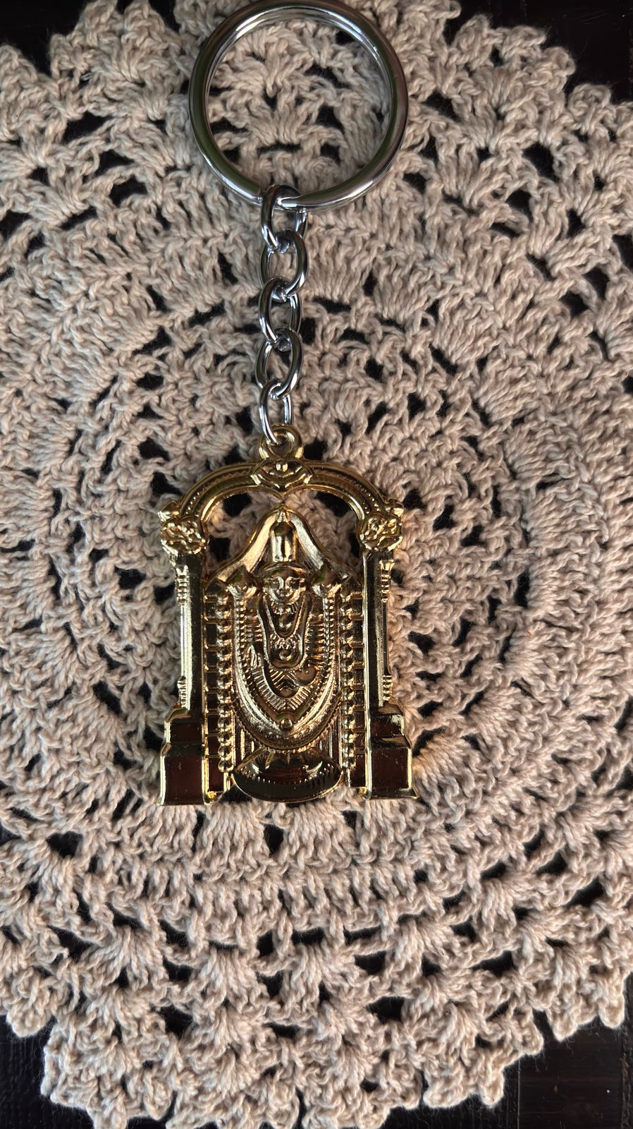Metal Thirupati balaji Keychain-4.3x1.5 inchs