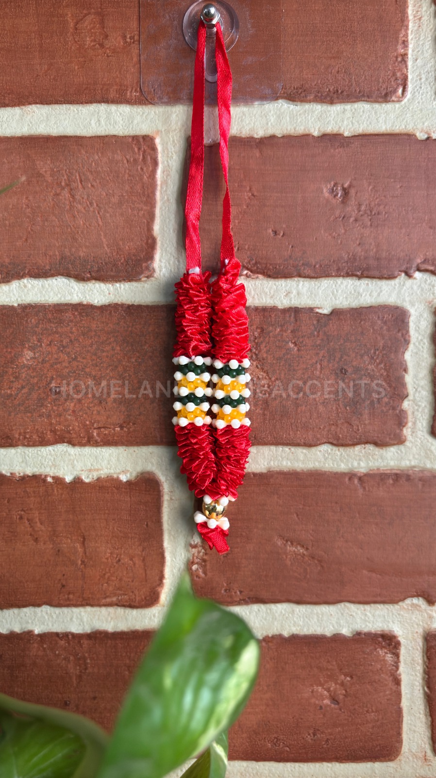 Mini Maalai/Garland with Beads Detailing - Red A