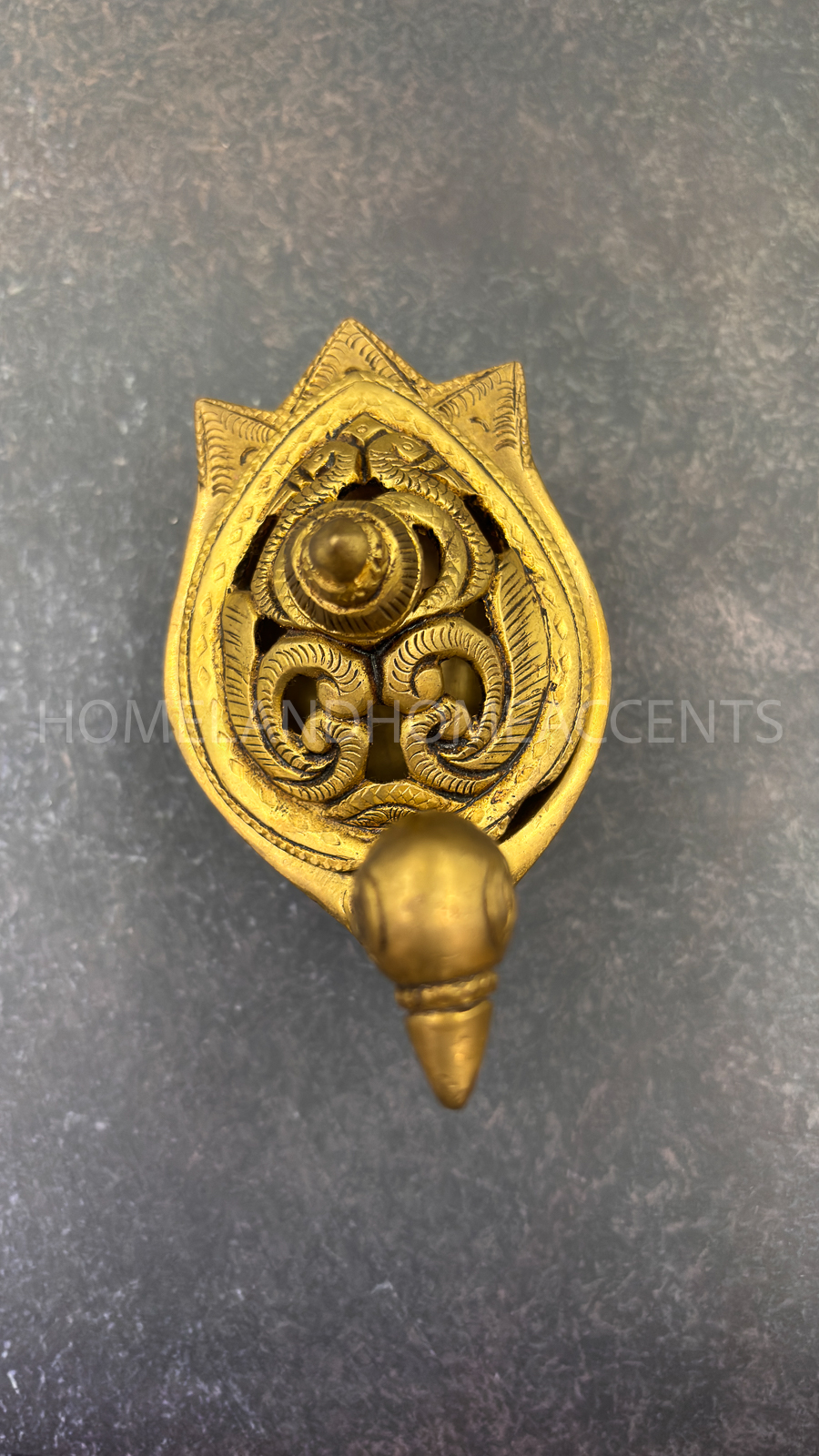 Annam sambrani stand with carved lid