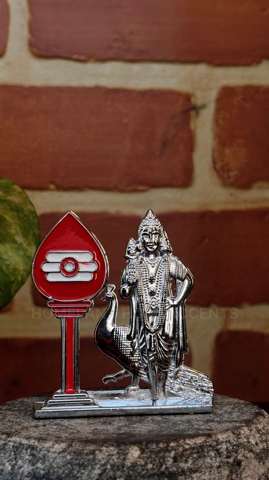 OM Murugar with Mayil - Orange 2.5 Inches