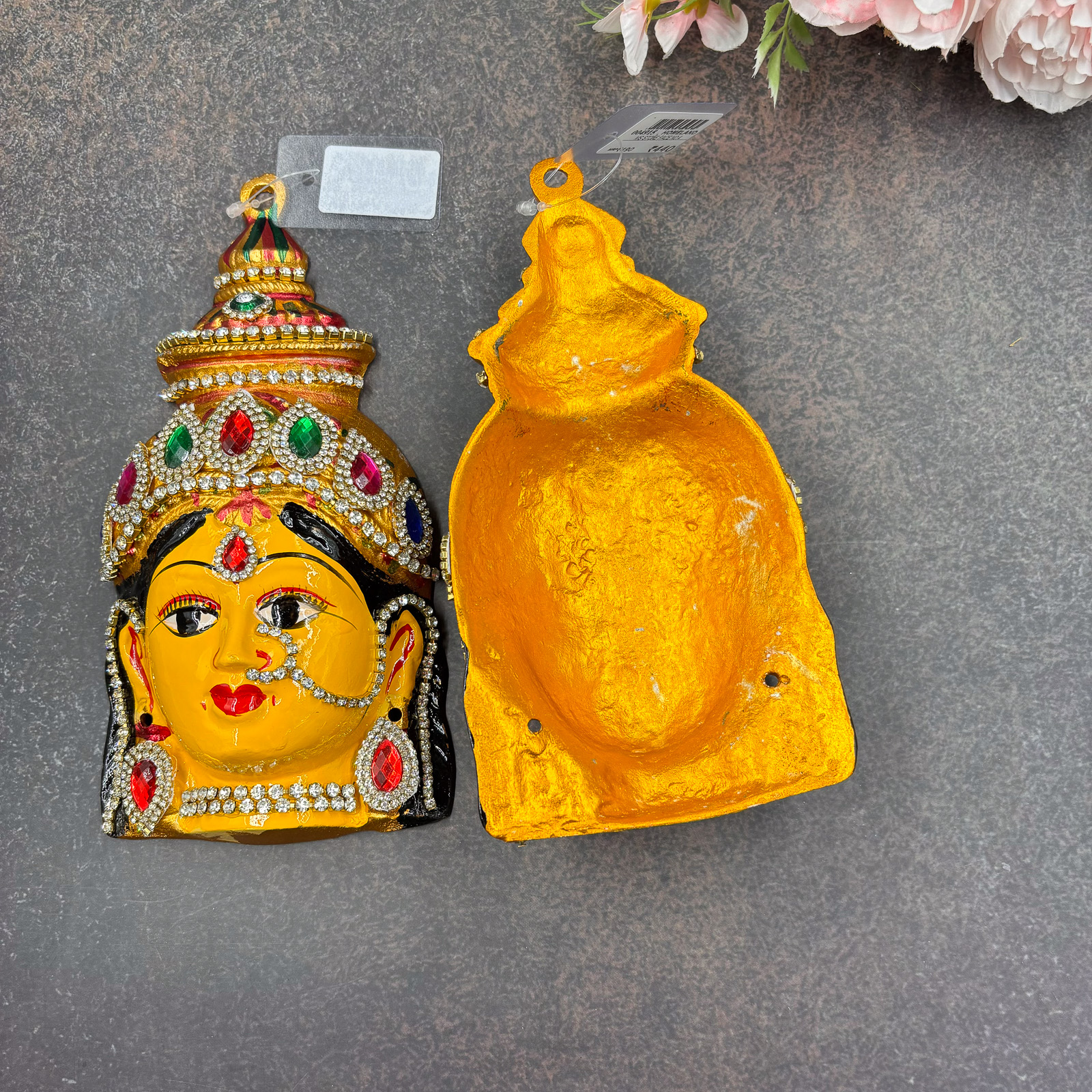 GOWRI AMMAN STONE FACE - 7.5 Inches