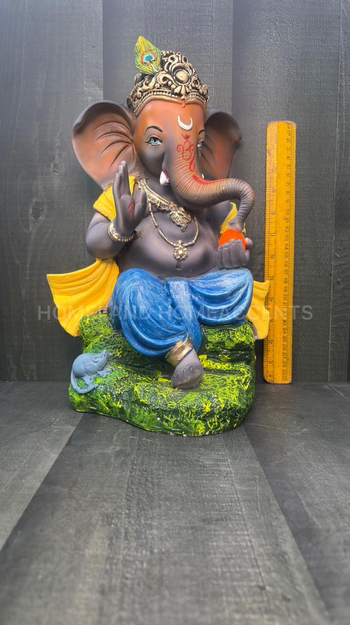 Laddu Ganesha Idol – Polyresin Decorative Showpiece