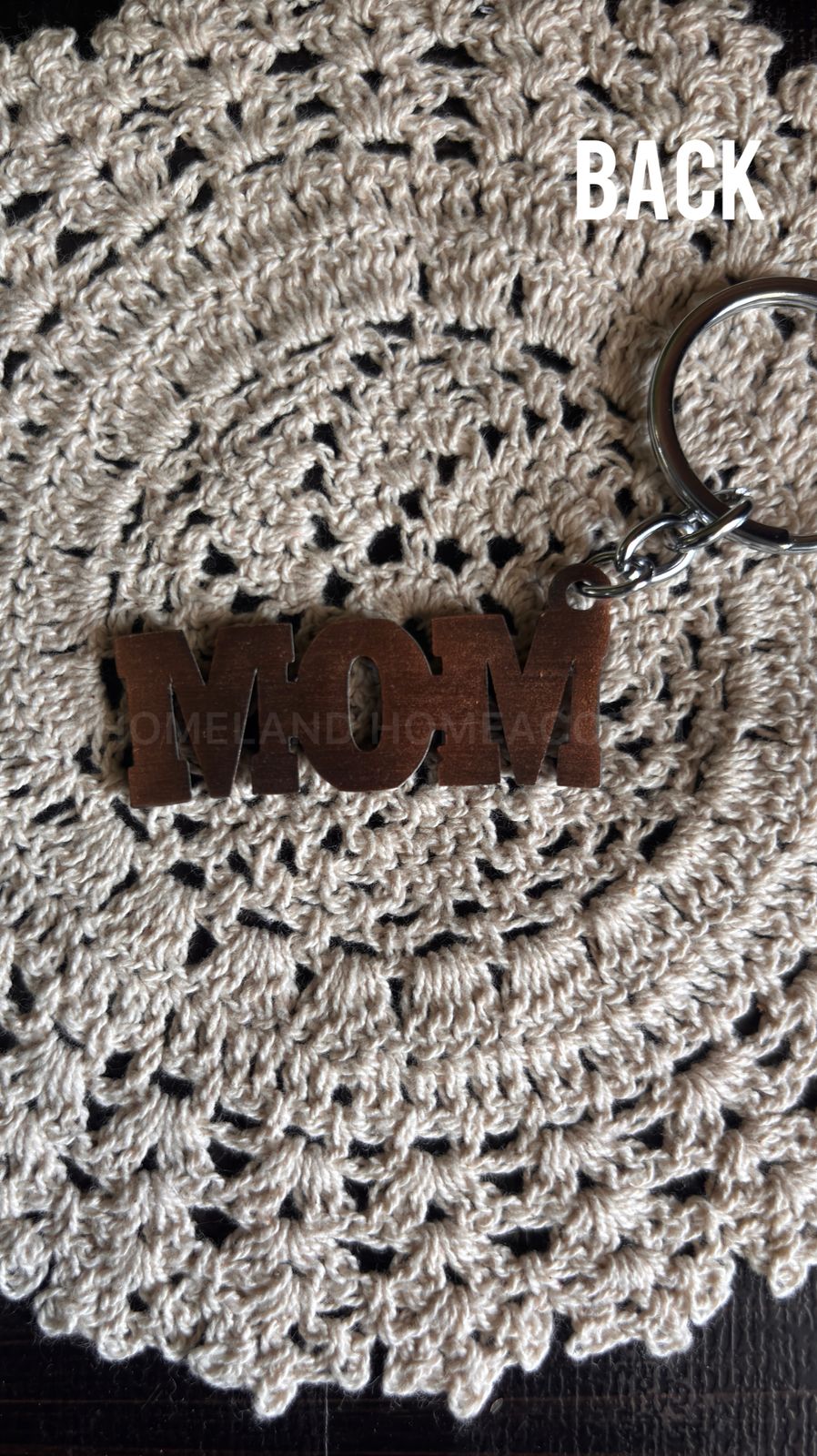 Metal MOM Keychain - 3.8x2 inches