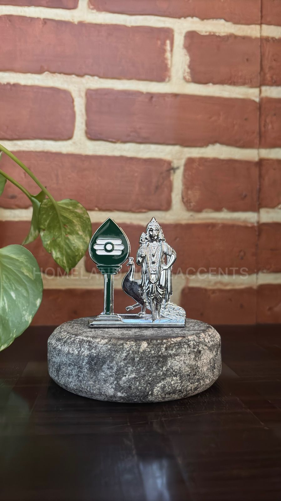 OM Murugar with Mayil - Green 2.5 Inches