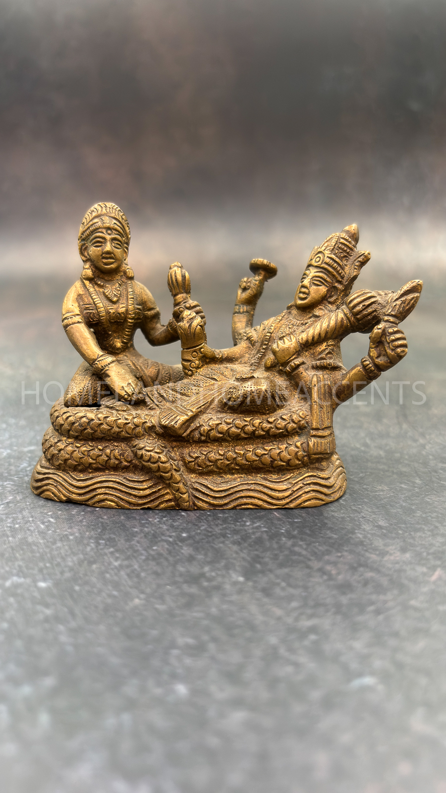 Brass Lakshmi Narayan Idol on Sheshnag