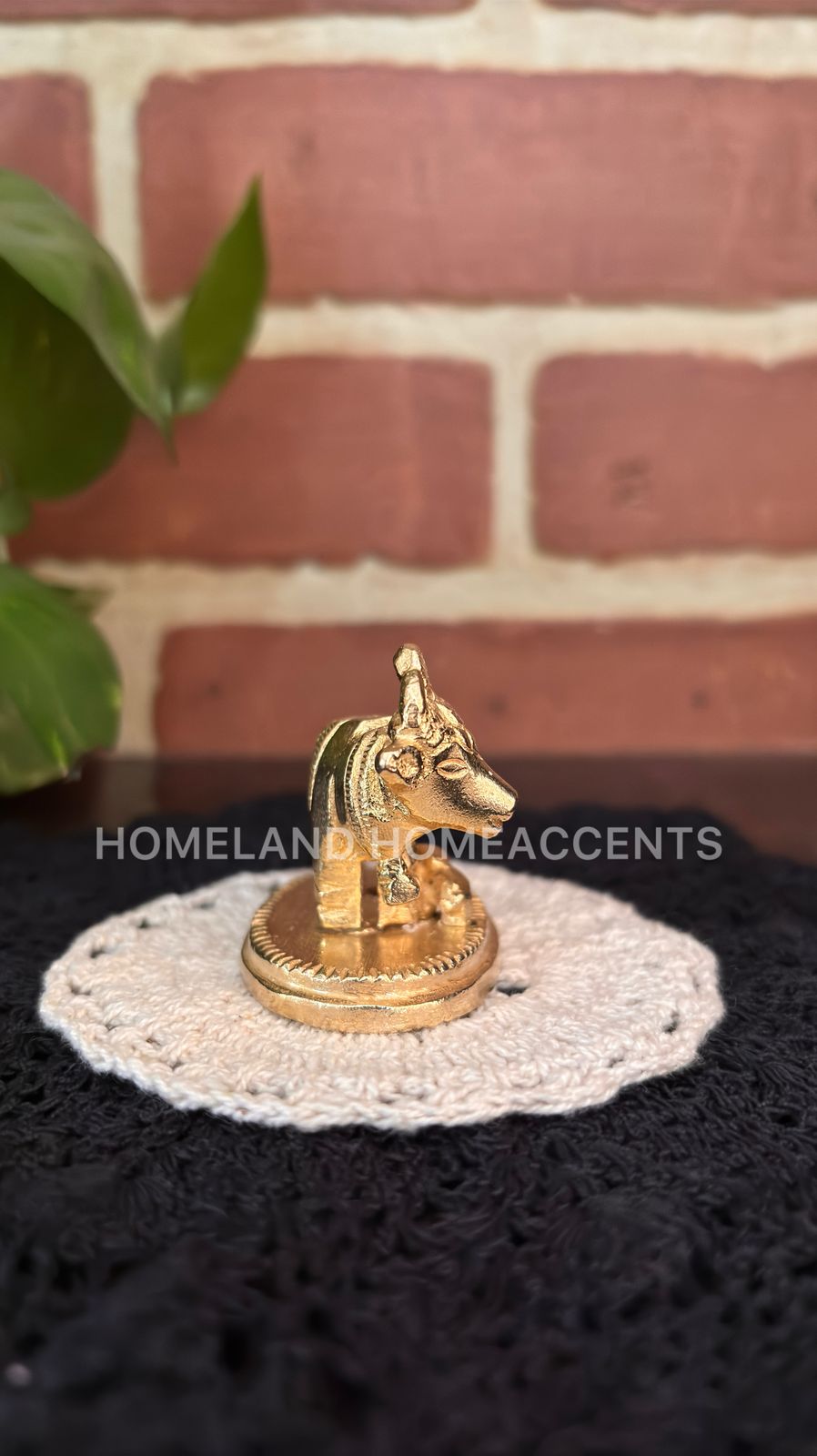 Cow and Calf brass idol