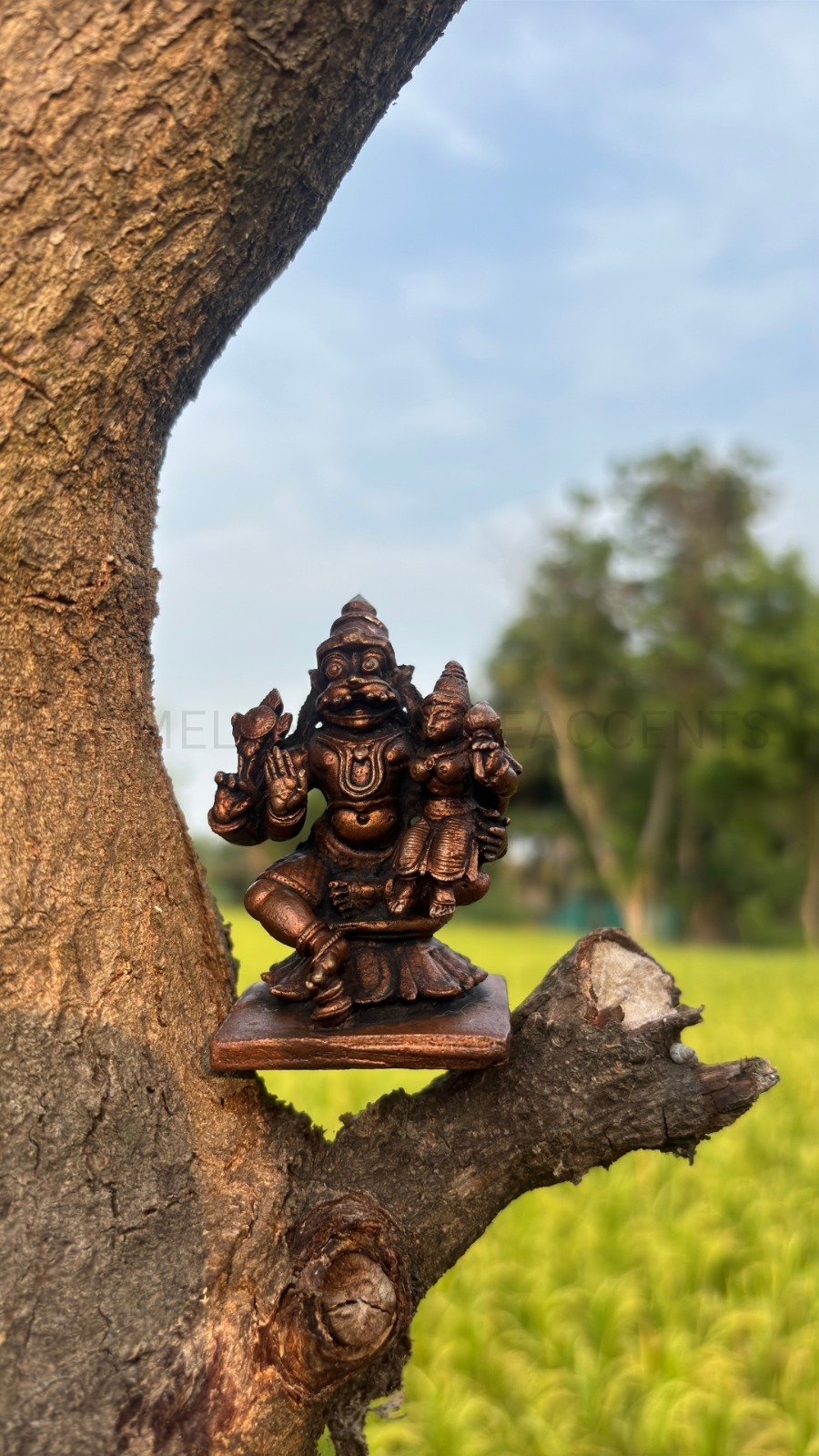 Copper Lakshmi Narasimha Idol 2.5 inches