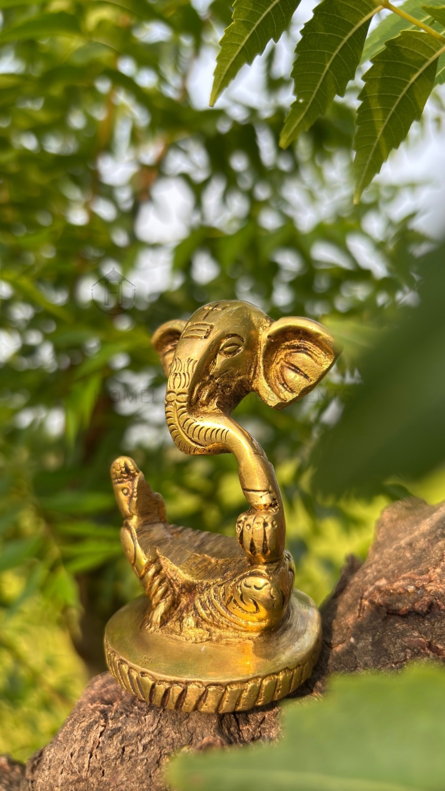 Brass Sitting Lord Ganesha Idol for Pooja, Home Decor & Gifting