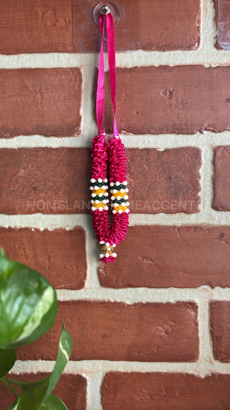 Mini Maalai/Garland with Beads Detailing - Pink a