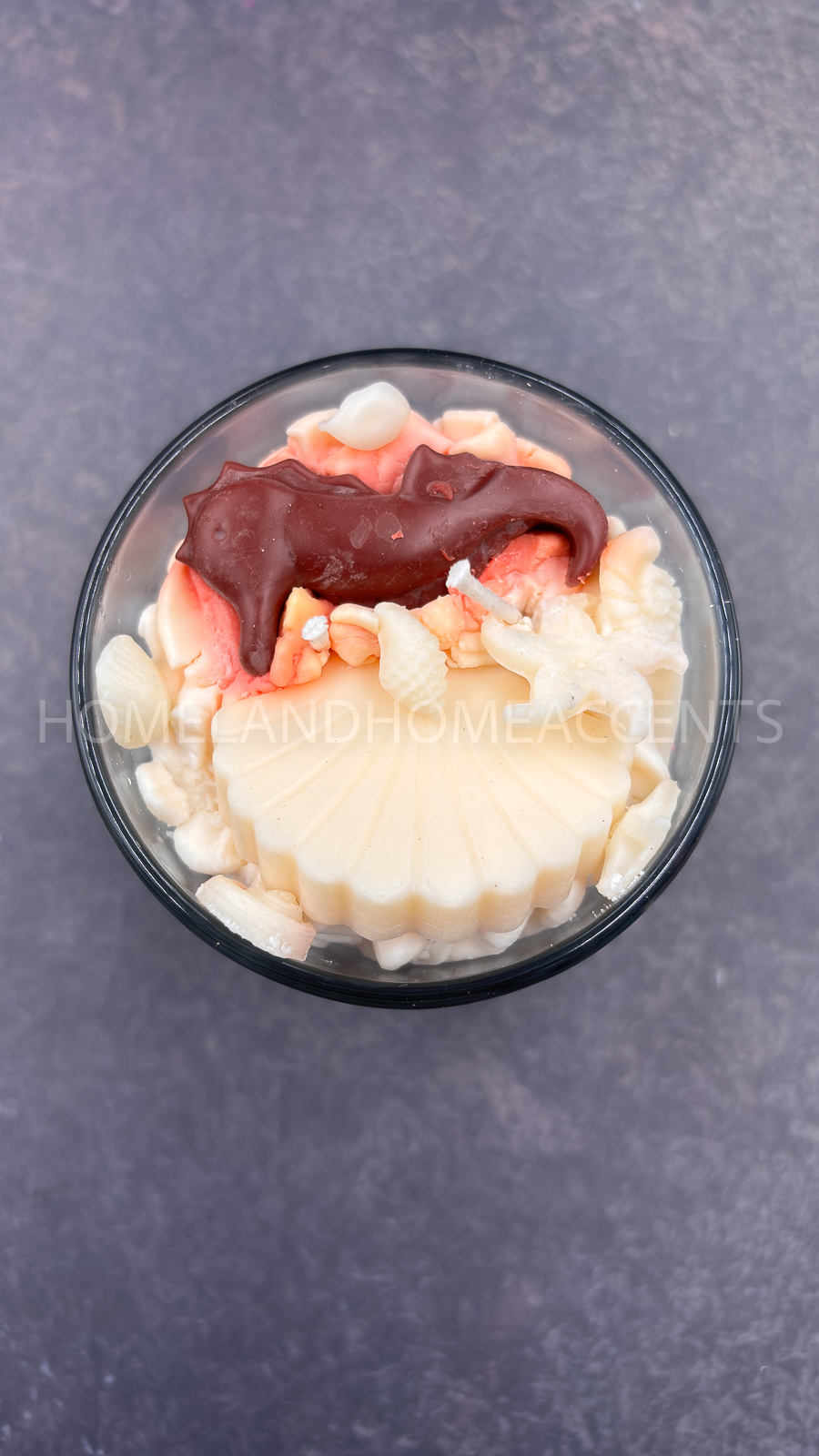 Organic Soy Wax Candle - Shell and Seahorse 